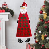 Advent Calendar Christmas Decoration 24 Days for Holiday Room Bedroom Red Santa Claus