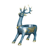 Cartoon Deer Statue Desk Storage Tray Cute for Living Room Bookshelf Bedroom Standing Blue