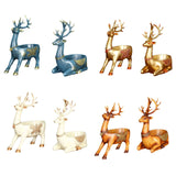 Cartoon Deer Statue Desk Storage Tray Cute for Living Room Bookshelf Bedroom Standing Blue