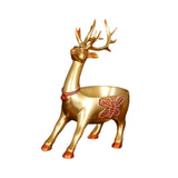 Cartoon Deer Statue Desk Storage Tray Cute for Living Room Bookshelf Bedroom Standing Golden