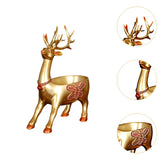 Cartoon Deer Statue Desk Storage Tray Cute for Living Room Bookshelf Bedroom Standing Golden