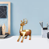 Cartoon Deer Statue Desk Storage Tray Cute for Living Room Bookshelf Bedroom Standing Golden