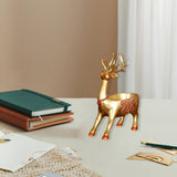 Cartoon Deer Statue Desk Storage Tray Cute for Living Room Bookshelf Bedroom Standing Golden