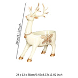 Cartoon Deer Statue Desk Storage Tray Cute for Living Room Bookshelf Bedroom Standing White