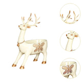 Cartoon Deer Statue Desk Storage Tray Cute for Living Room Bookshelf Bedroom Standing White