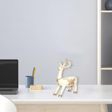 Cartoon Deer Statue Desk Storage Tray Cute for Living Room Bookshelf Bedroom Standing White