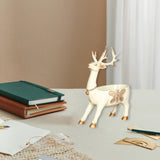 Cartoon Deer Statue Desk Storage Tray Cute for Living Room Bookshelf Bedroom Standing White