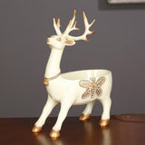 Cartoon Deer Statue Desk Storage Tray Cute for Living Room Bookshelf Bedroom Standing White