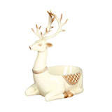 Cartoon Deer Statue Desk Storage Tray Cute for Living Room Bookshelf Bedroom Seated White