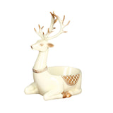 Cartoon Deer Statue Desk Storage Tray Cute for Living Room Bookshelf Bedroom Seated White