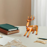 Cartoon Deer Statue Desk Storage Tray Cute for Living Room Bookshelf Bedroom Brown Standing