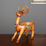 Cartoon Deer Statue Desk Storage Tray Cute for Living Room Bookshelf Bedroom Brown Standing