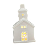 Christmas Miniature House Statue Desktop Ornament for Indoor Bedroom Holiday Style A