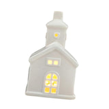 Christmas Miniature House Statue Desktop Ornament for Indoor Bedroom Holiday Style A