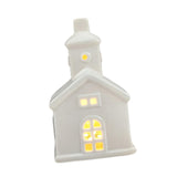 Christmas Miniature House Statue Desktop Ornament for Indoor Bedroom Holiday Style A