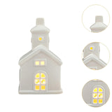 Christmas Miniature House Statue Desktop Ornament for Indoor Bedroom Holiday Style A