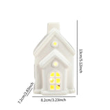 Christmas Miniature House Statue Desktop Ornament for Indoor Bedroom Holiday Style B