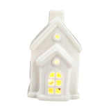 Christmas Miniature House Statue Desktop Ornament for Indoor Bedroom Holiday Style B