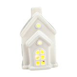 Christmas Miniature House Statue Desktop Ornament for Indoor Bedroom Holiday Style B