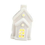 Christmas Miniature House Statue Desktop Ornament for Indoor Bedroom Holiday Style B