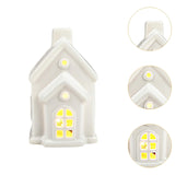 Christmas Miniature House Statue Desktop Ornament for Indoor Bedroom Holiday Style B