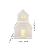 Christmas Miniature House Statue Desktop Ornament for Indoor Bedroom Holiday Style C