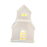 Christmas Miniature House Statue Desktop Ornament for Indoor Bedroom Holiday Style C