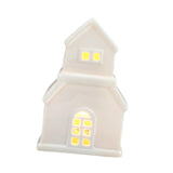 Christmas Miniature House Statue Desktop Ornament for Indoor Bedroom Holiday Style C