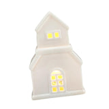 Christmas Miniature House Statue Desktop Ornament for Indoor Bedroom Holiday Style C