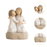 Resin Friendship Figurine Craft Desktop Desk for Bedroom Bathroom Decoration