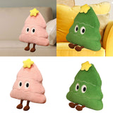 Christmas Tree Shaped Pillow Cute Decorative Throw Pillow for Bed Sofa Couch Pink