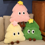 Christmas Tree Shaped Pillow Cute Decorative Throw Pillow for Bed Sofa Couch Pink