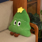 Christmas Tree Shaped Pillow Cute Decorative Throw Pillow for Bed Sofa Couch Green