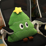 Christmas Tree Shaped Pillow Cute Decorative Throw Pillow for Bed Sofa Couch Green