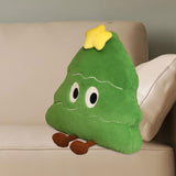 Christmas Tree Shaped Pillow Cute Decorative Throw Pillow for Bed Sofa Couch Green