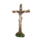 Standing Crucifix Sculpture Crafts Jesus Cross for Desktop Shelf Living Room