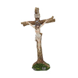 Standing Crucifix Sculpture Crafts Jesus Cross for Desktop Shelf Living Room