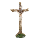 Standing Crucifix Sculpture Crafts Jesus Cross for Desktop Shelf Living Room