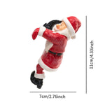 Santa Claus Flower Pot Hugger Figurine Hanging Statue for Patio Yard Balcony