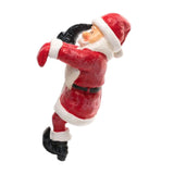 Santa Claus Flower Pot Hugger Figurine Hanging Statue for Patio Yard Balcony