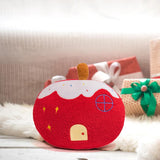 Christmas Throw Pillow Adorable Christmas Decoration for Living Rooms Office Apple Shape