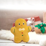 Christmas Throw Pillow Adorable Christmas Decoration for Living Rooms Office Yellow Gingerbread