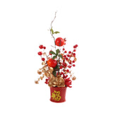 Flower Blessing Bucket 2025 Desk Artificial Potted for Porch Birthday Office