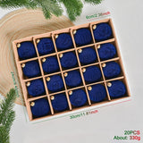 20Pcs Christmas Ball Ornaments Set Decorative Balls for Engagement Festivals Blue