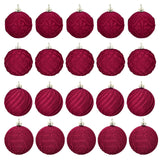 20Pcs Christmas Ball Ornaments Set Decorative Balls for Engagement Festivals Red