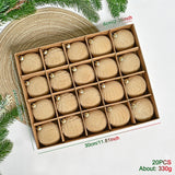 20Pcs Christmas Ball Ornaments Set Decorative Balls for Engagement Festivals Khaki