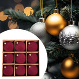 9x Christmas Tree Decorations Gift Xmas Tree Decor for Xmas Festivals Indoor Dark Red