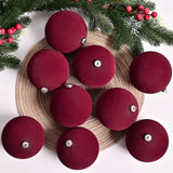 9x Christmas Tree Decorations Gift Xmas Tree Decor for Xmas Festivals Indoor Dark Red