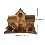 Hummingbird Nest Hanging Hut Outdoor Resting Place Nesting Wooden Bird House