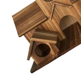 Hummingbird Nest Hanging Hut Outdoor Resting Place Nesting Wooden Bird House